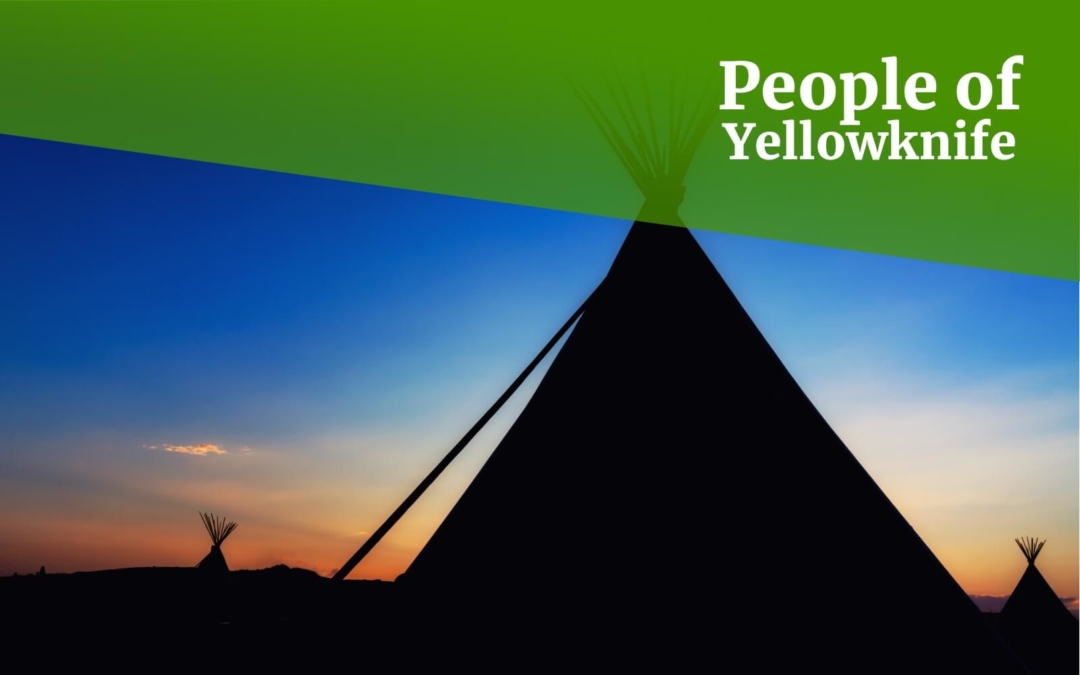 The image shows a teepee during sunset